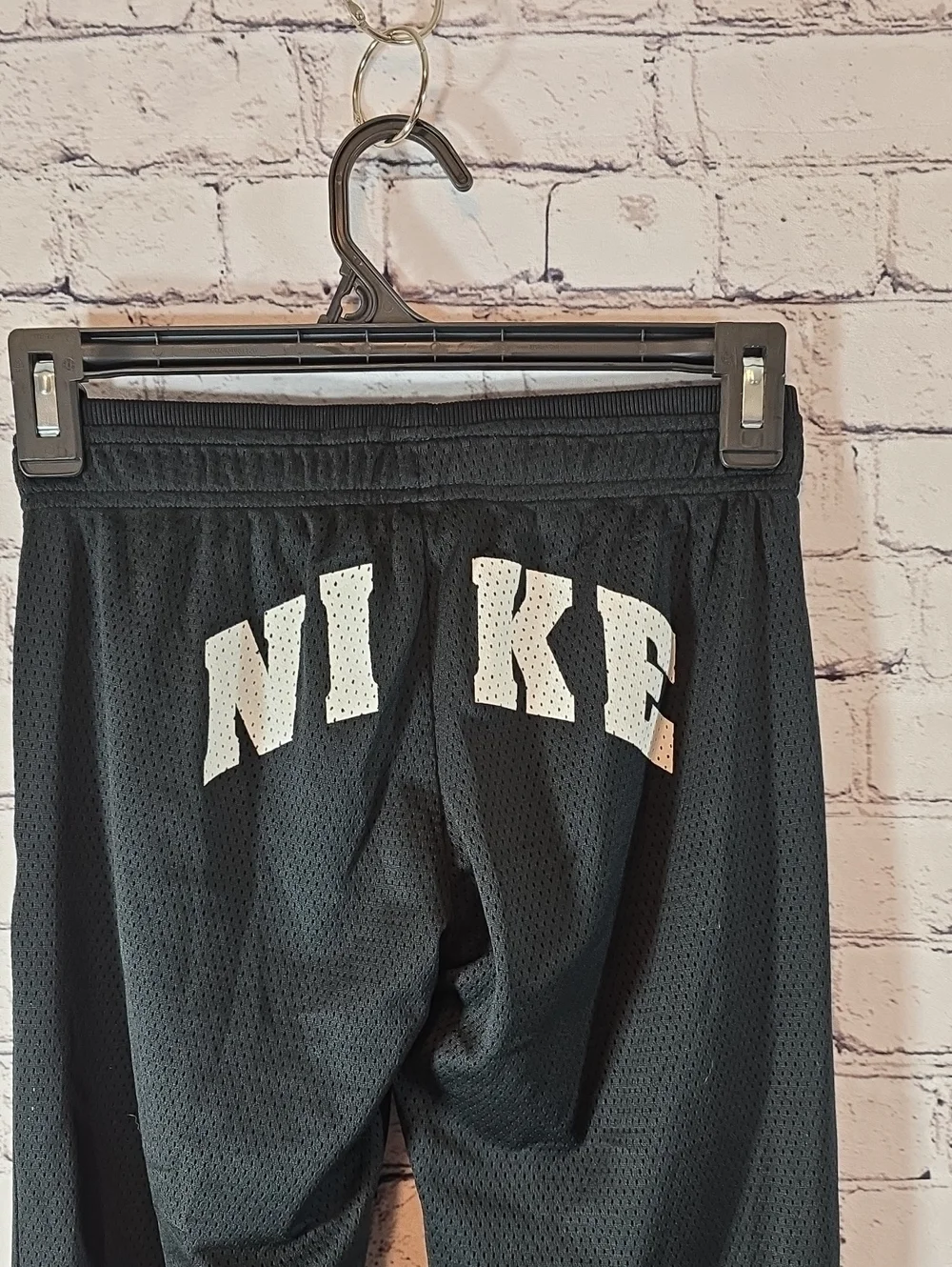 Nike Girls Black Snap-Button Athletic Joggers Size M 10/12